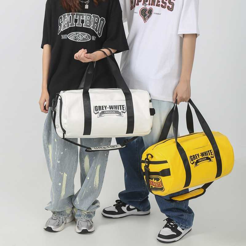 

Duffel Bags Short Distance Travel Bag Large Capacity Men s Luggage Round Bucket Sports Women s Leather Training Fitness 230316, Black10