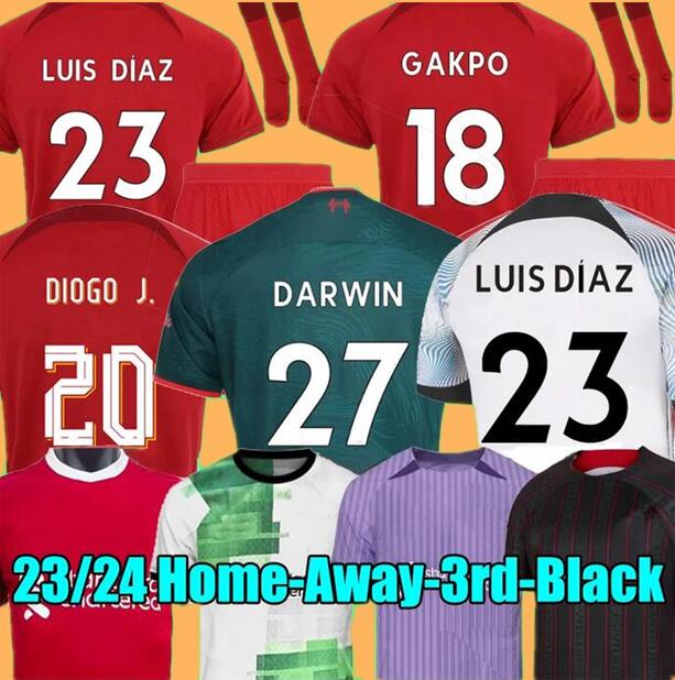 

22 23 24 SALAH FIRMINO LiverP00L Soccer Jerseys THIAGO Luis DIaz LVP Football Shirt 2023 VIRGIL Diogo Jota DARWIN shorts Thailand quality Adults and kids 16-4XL BBF
