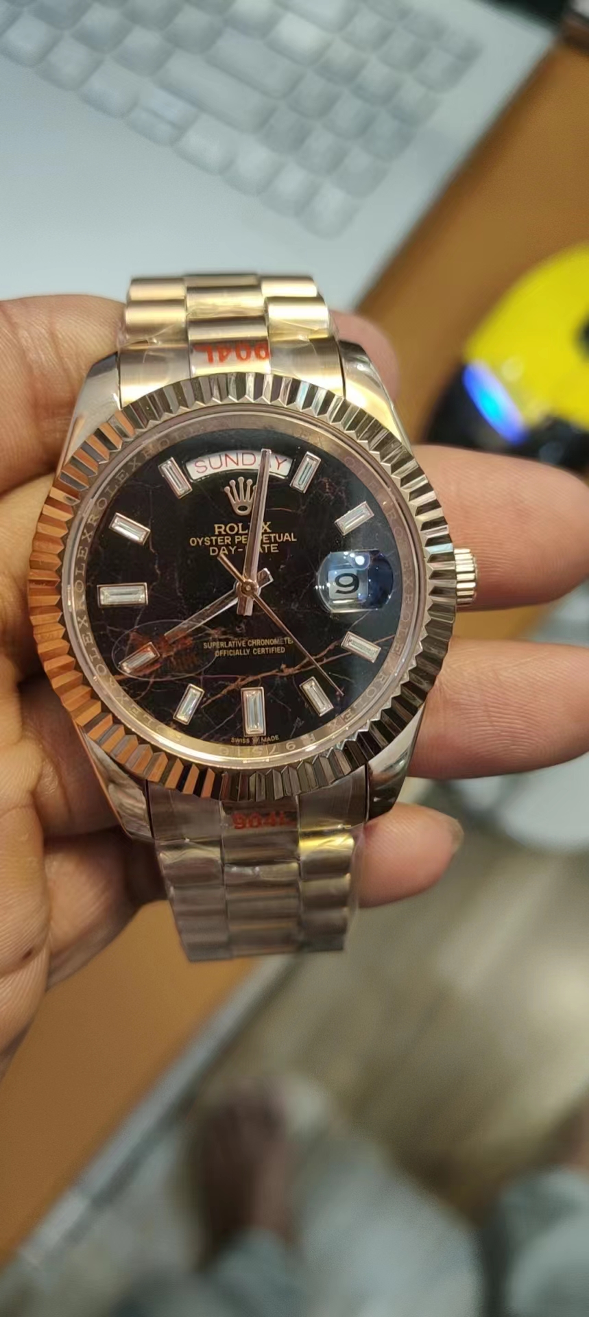 

2023 Rolex Men's Automatic Mechanical Watch All Stainless Steel Sapphire Waterproof Luminous Couple Watch, Color 1