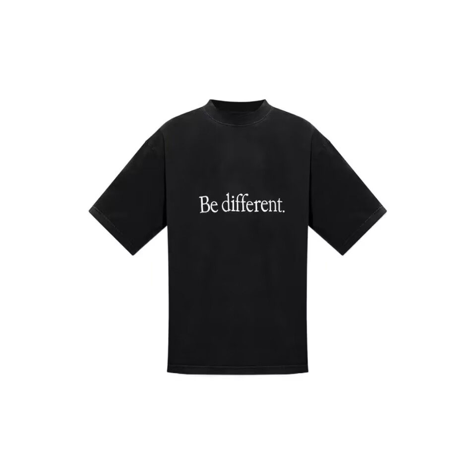 

cotton shirts Mens wool Series tee Embroidered Round Neck Short Sleeve Men's Black 4MVU