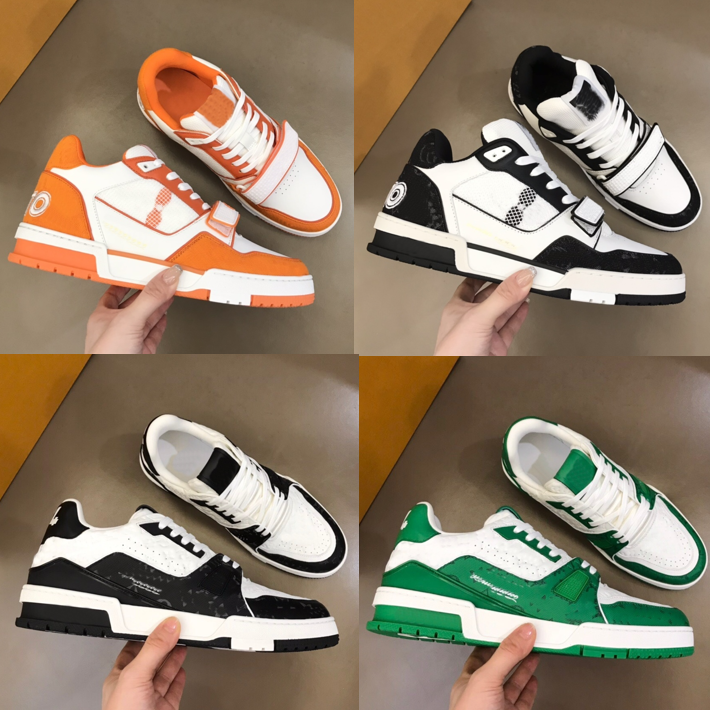 Chaussures de créateurs Vintage Men Trainers Classic Chaussures Mesh en cuir Casual Shoe Designers Sneakers 38-46
