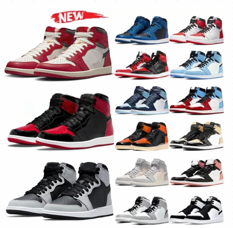 

OG men women 1s Basketball Shoes Chicago Lost Found shadow 2.0 Atmosphere Stage Haze Diamond Dark Mocha Patent Bred Panda University Blue jumpman 1 retro mens trainer, Color17
