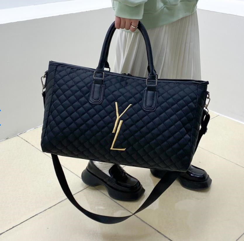 

Fashion High quality Duffel Bags Luxury Luggage Gentleman Commerce Travel Bags Nylon Handbags Large Capacity Holdall Carry On Luggages, Black