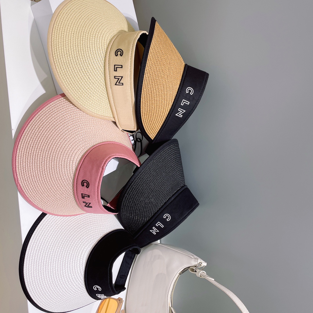 

Active Visors Hat Sports Summer Cap Designer Caps Letters Blending Design for Man Woman Black and White, Pink