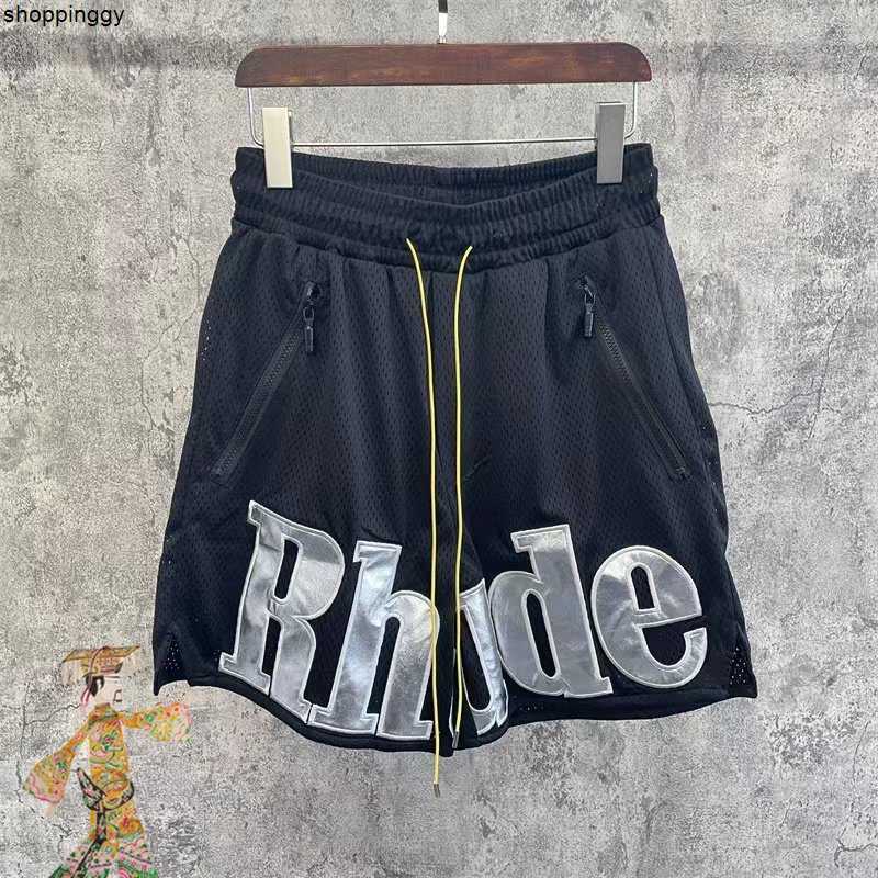 

Shorts Black Rhude High Quality Elastic Waist White Sticker Casual