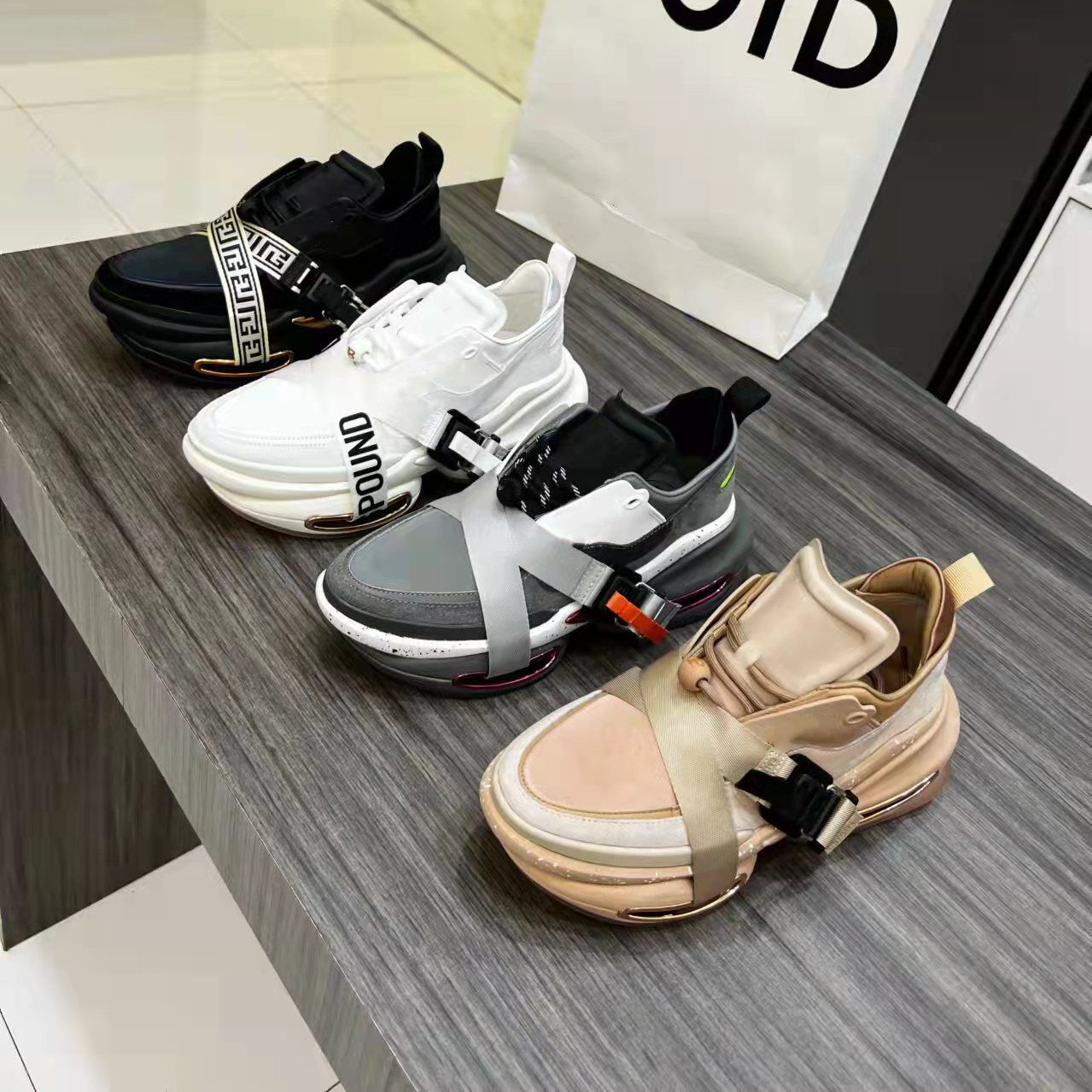 Mens Spring Summer  Casual sports shoes Fashion Trend Designer Brand Sneakers Thick Sole Heightened white Black woman Shoe Top Quality size 35-46-image-852607506