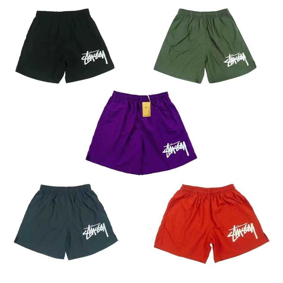 

Stussys Shorts Co branded American Men's and Women's Beach Pants Knee Length Sports Surfing Waterproof Quick Dry Shorts, Purple