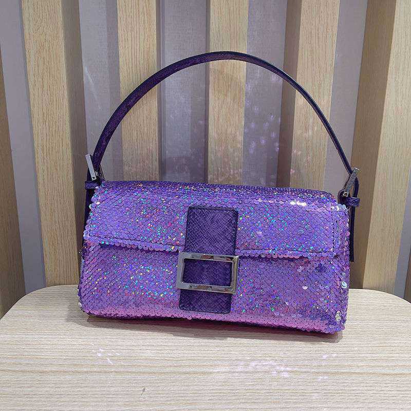 

FF Bag fend Handbag Sequin armpit Shoulder Bag women Crossbody Bags Oblique Stripe Gradient Pattern Detachable Handle Wide Shoulders Strap Hardware 6AUO