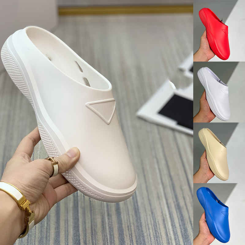 

Summer Slippers For Mens Womens Fashion Luxury Pool Bath Slides Pure Colour BlackWhite Red Rubber Foam Designer Sliders Mules pantoufle Sandals