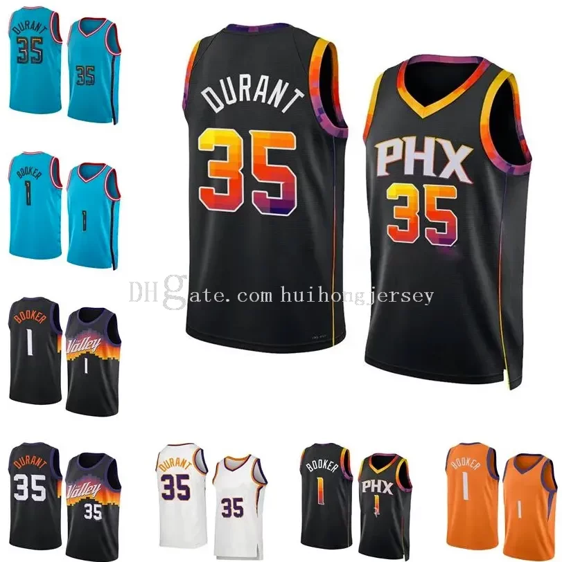 

Devin Booker Kevin Durant Basketball jerseys 2022-23 season black blue white Men Women Youth city jersey S-XXL 1 35, With logo9