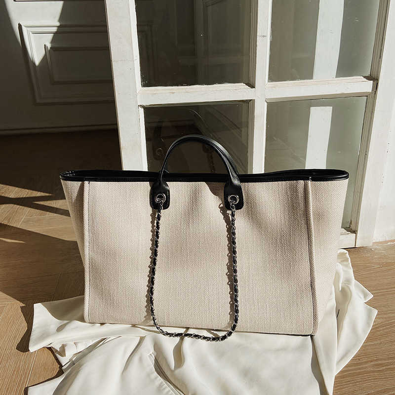 

Chain Handbags Stuff Sacks 2023 new bucket bag women's large capacity portable one-shoulder diagonal Tote bags, Small khaki