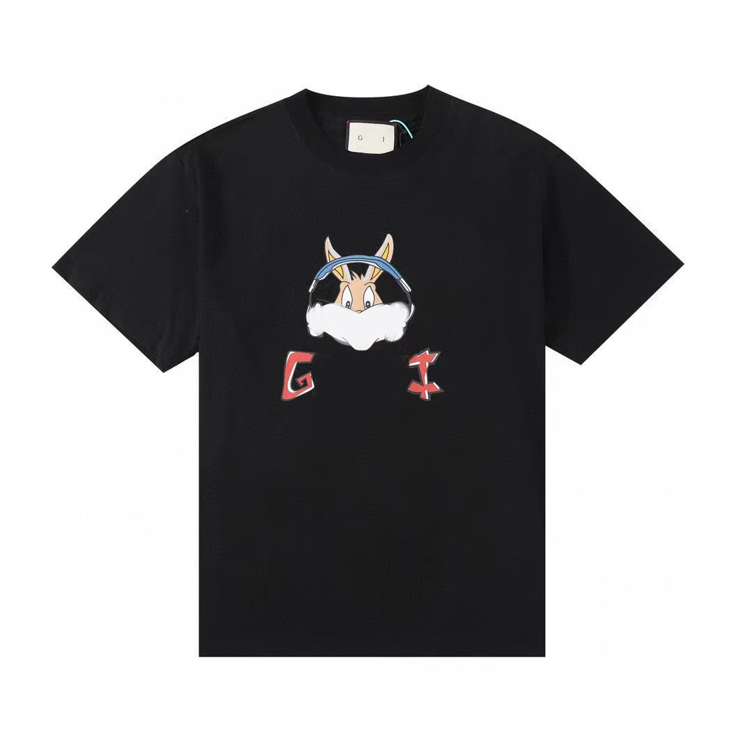 

T shirt casual plus size Mens clothing summer designer top quality shirt senior print breathable sweat absorbing street hip hop luxury short sleeves 1UJ9, Contrast color