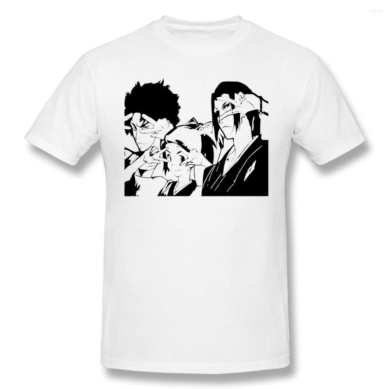 

Men's T Shirts 2023 Fashion Casual Cotton T-shirt Mugen Jin E Fuu Samurai Champloo De Vermelha Dos Homens Da Forma Manga Curta, Black