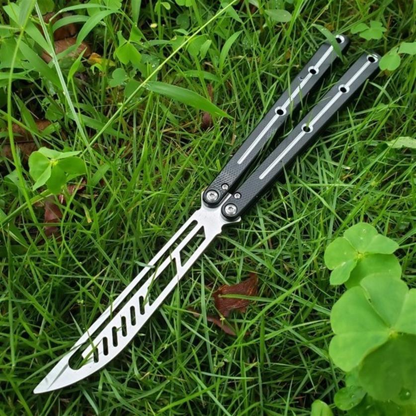 

kraken orange blue black Butterfly trainer training knife Aluminum Alloy handle tactical folding pocket knife2934