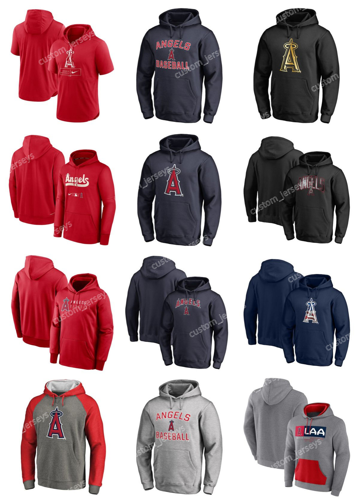 

Los Angeles''Angels''Hoodie Men Women Youth Olive 2022 Salute to Service Therma Performance Pullover Custom Jersey Baseball Hoodie, #3