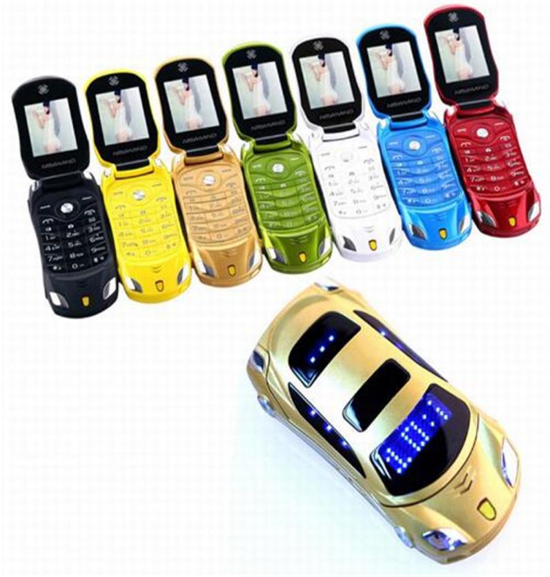 

Newmind F15 177quot Flip Car Shaped Mini Mobile Phone Dual SIM Card LED Light FM Radio Bluetooth LED 1500mAh Cell phones9673073, Gold