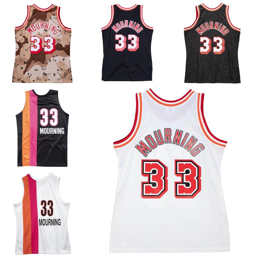 

Stitched Alonzo Mourning basketball Jersey S-6XL Mitchell & Ness 1996-97 05-06 Mesh Hardwoods Classics retro version Men Women Youth jerseys, Stitched jersey
