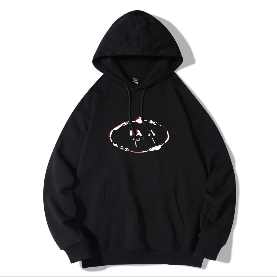 

Designer Men's Hoodies Printing Mens Hip Hop Loose Fit Sweatshirts For Men High Street Clothing, Black