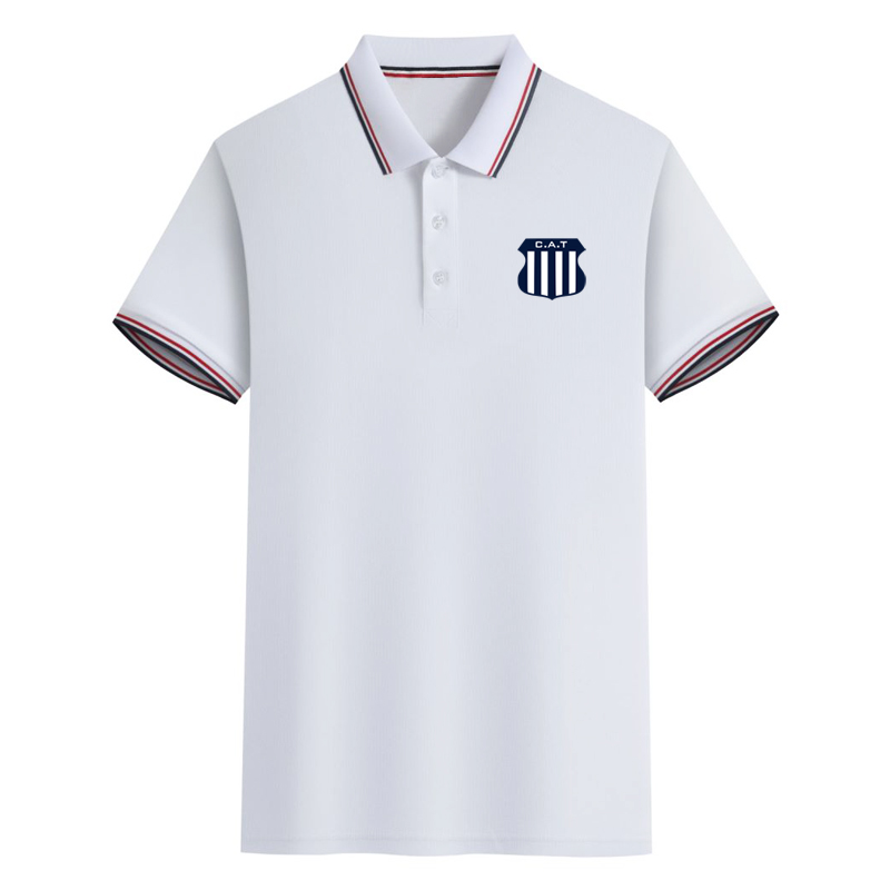 

Talleres Cordoba Mens Polos Sports Soccer Polo Shirts men Short Sleeve football training PoloShirts summer Fashion Casual Business Tops Asian Size S-6XL, White