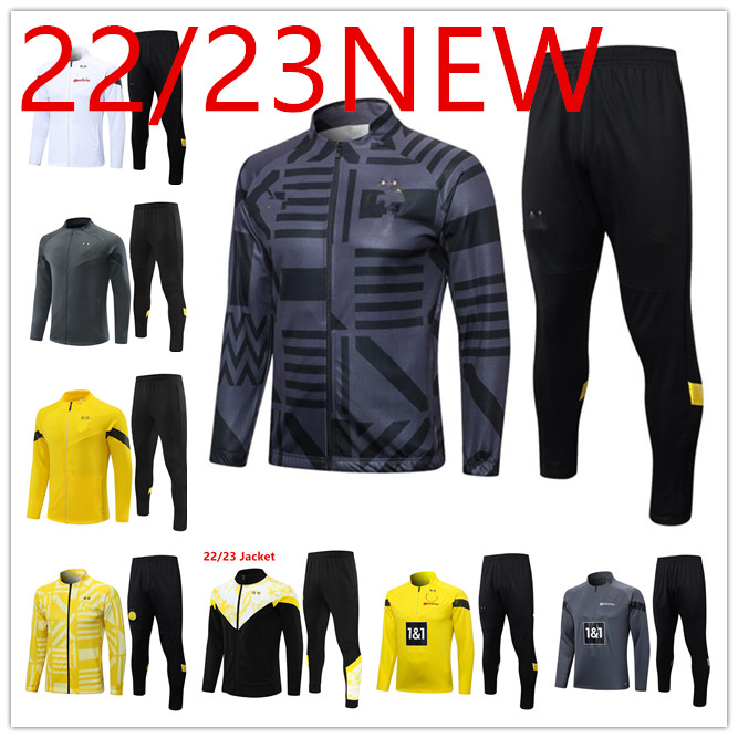 

22/23 NEW Long zip Tracksuits jogging suit jacket Tracksuits Kids and Man jacket Borussia Long pants Soccer Sets Dortmund Training Suit Football set Survetement, 1[8]