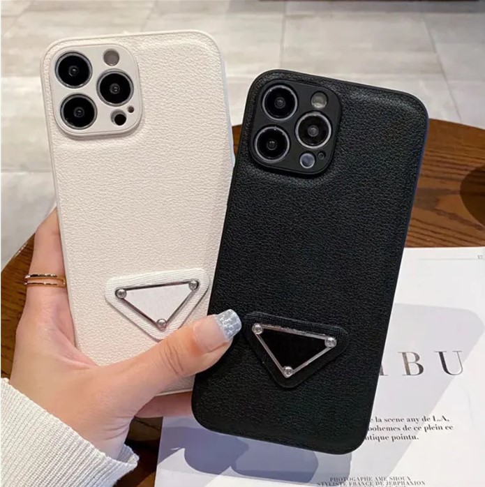 

Fashion Womens Mobile Phonecase P Cover Luxury Brand Designer Phone Cases Max For Men Leather For IPhone 14 Pro Max Plus 13 12 11 XS XR New, White