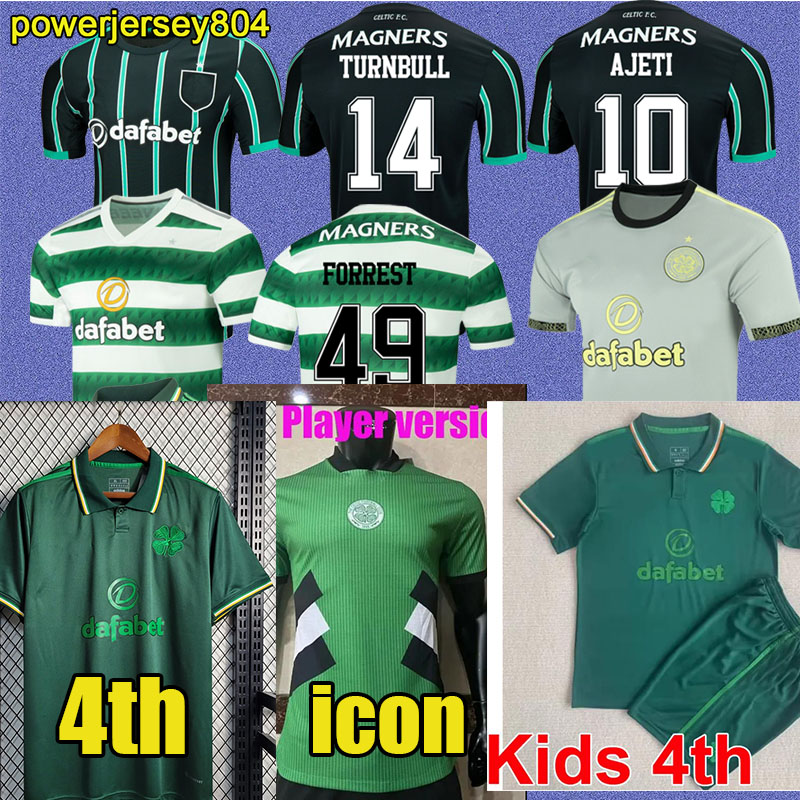 

2022 2023 icon Celtic Fourth soccer jerseys home 4th KYOGO JOTA AJETI 22 23 Mens Kids MCGREGOR TURNBULL STARFELT football shirt Men kids kit set 32205, Home kids