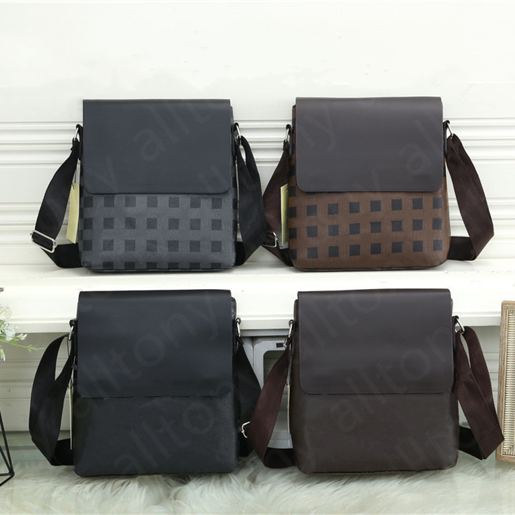 

Designer shoulder bags men satchel high Quality luxury messenger Cross Body bag for man original waterproof parachute fabric purse sacoche, Brown grid