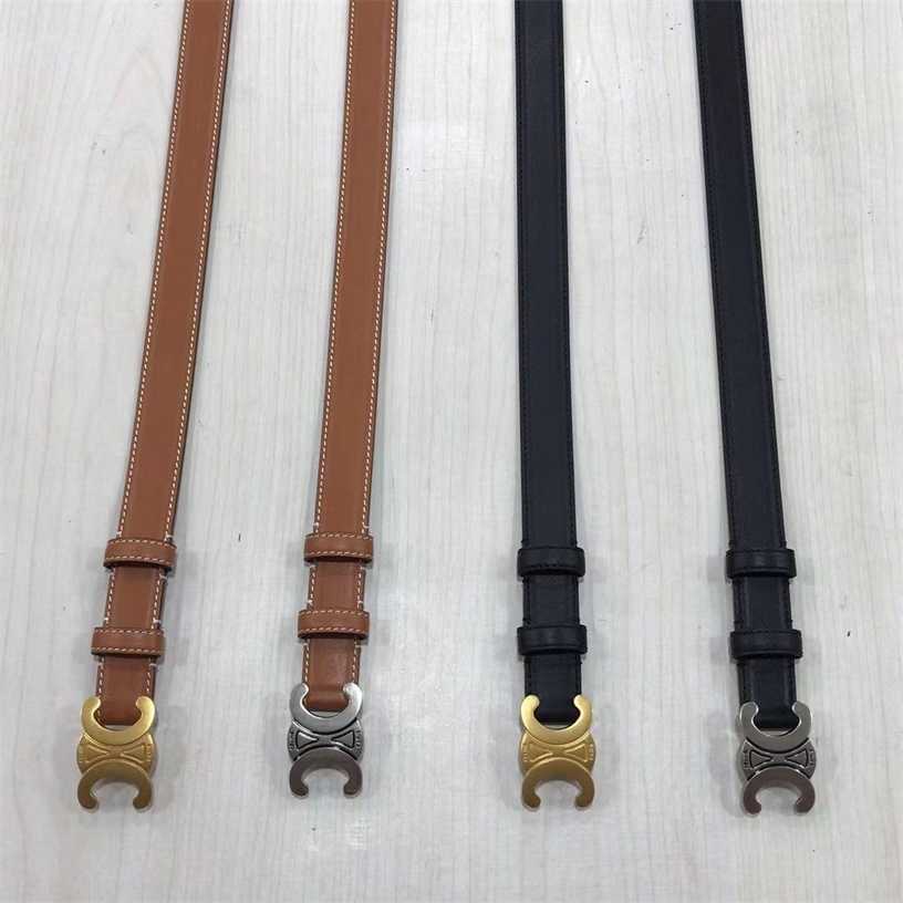 

Designer Belts Celins Triomp e Sailin Womens Triumph Door Top Layer Cowhide Casual Business Versatile Net Red Decorative INS Suit