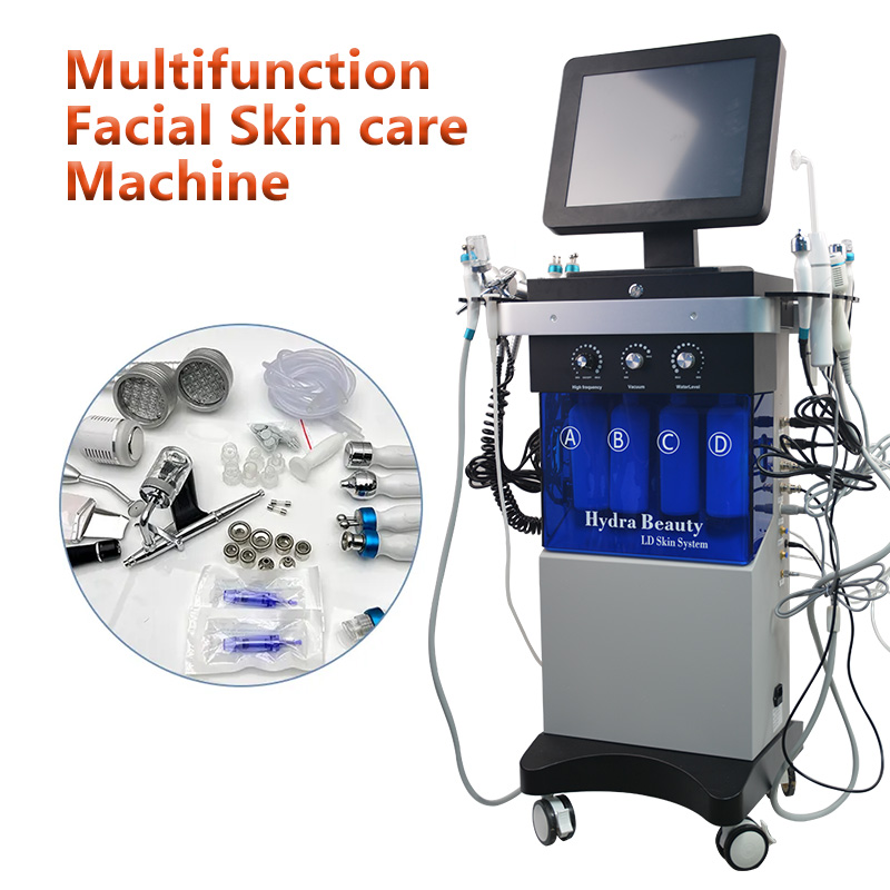 

14 in 1 Multi-Functional Beauty Equipment Diamond hydrafacial Water Jet Aqua Peel Hydra Dermabrasion Oxigen Facial Machine hydrofacials microdermabrasion device