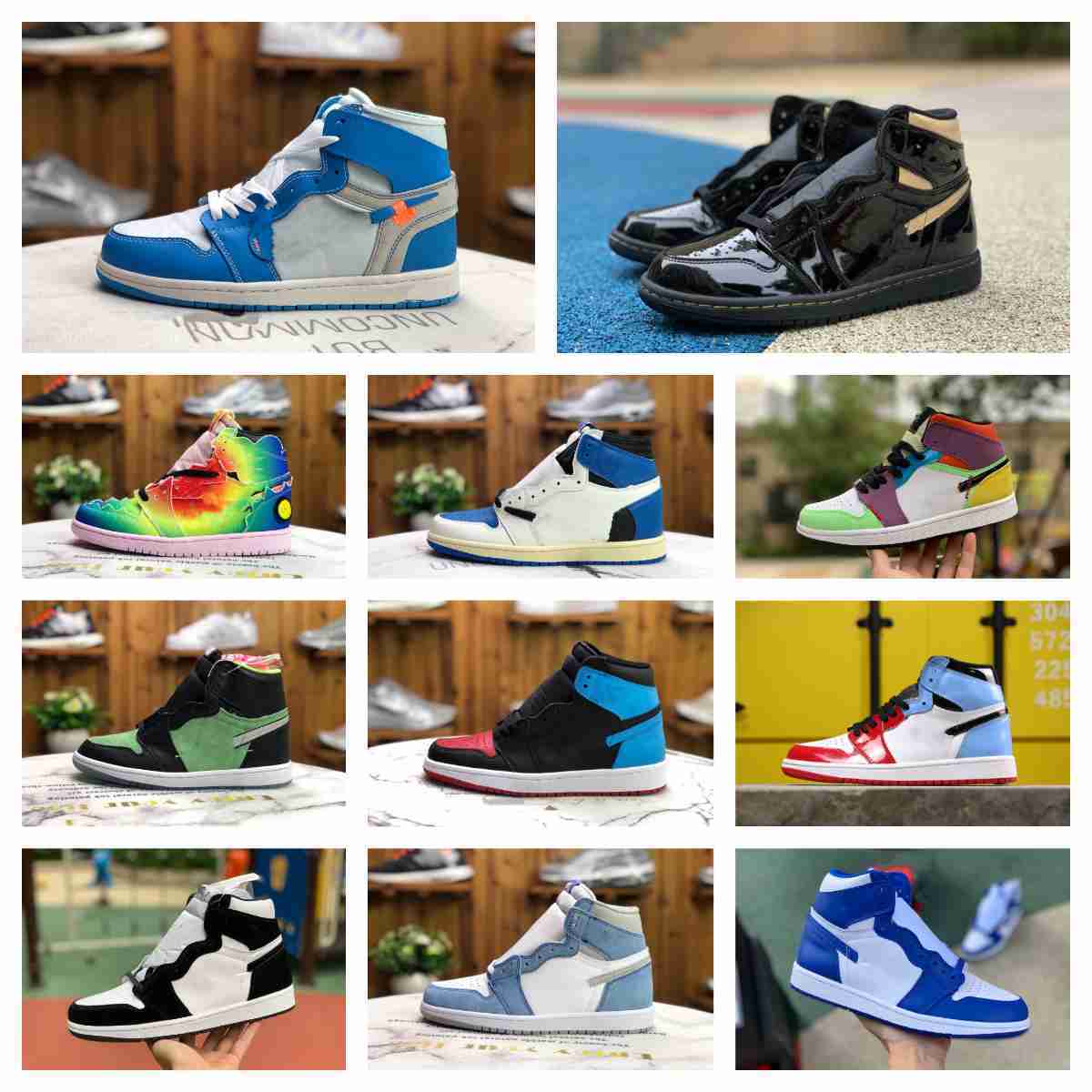 

2023 New Arrivals Original Basketball Shoes Jumpman 1 1s Designer Black Blue 2.0 Patent Leather Fragment Low Men Women Lucky Green LIGHTBULB Sneaker Trainer, Ask the seller about some sizes