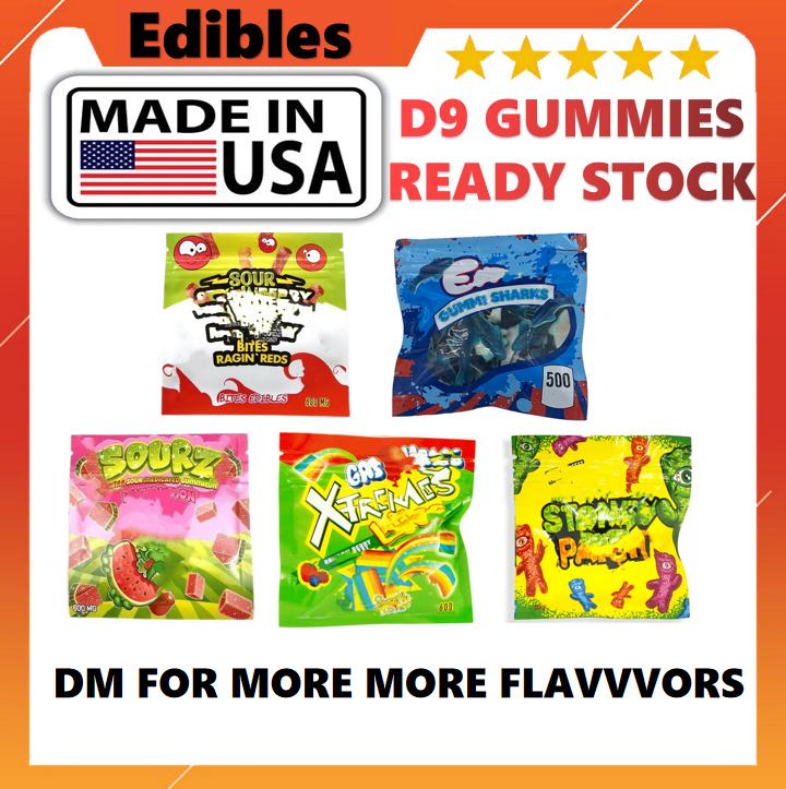 

USA MADE D8 /THCO edible gummies with bag packaging in stock in USA warehouse