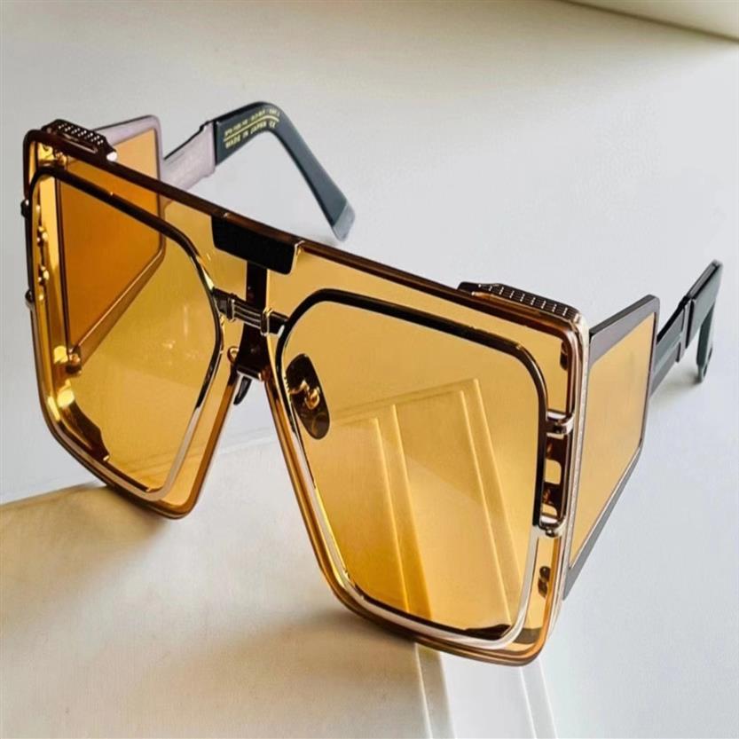 

Fashion Square Oversized Sunglasses Gold Orange Lens Sonnenbrille Sunnies soleil Gafas Oculos So unisex Sun glasses uv400 protecti2204