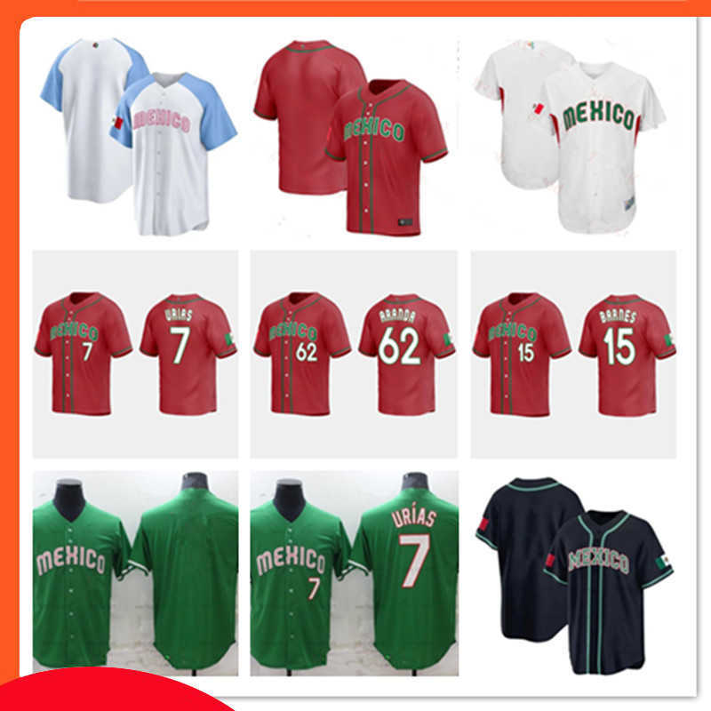 

Custom 2023 Team Mexico Baseball Jersey Julio Urias Austin Barnes Joey Meneses Randy Arozarena Rowdy Tellez Luis Urias Fernando Valenzuela Adrian Gonzalez Jerseys, Color