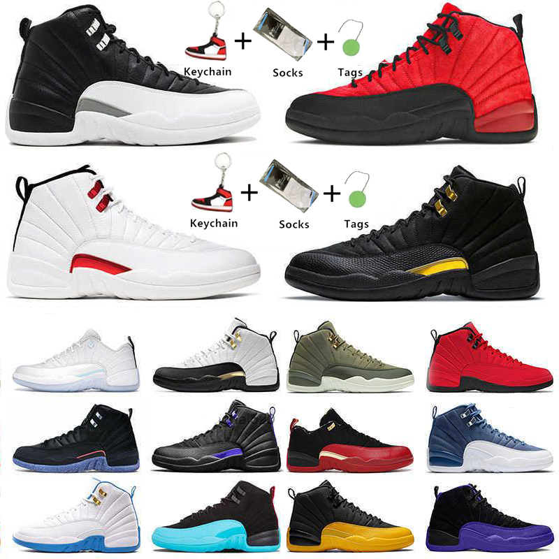 

2023 Jumpman 12 Basketball Shoes Top quality White Taxi 12s Sneakers FIBA Trainers Red Sports Playoffs Royalty Black Twist Flu Game University Gold Dark, No box