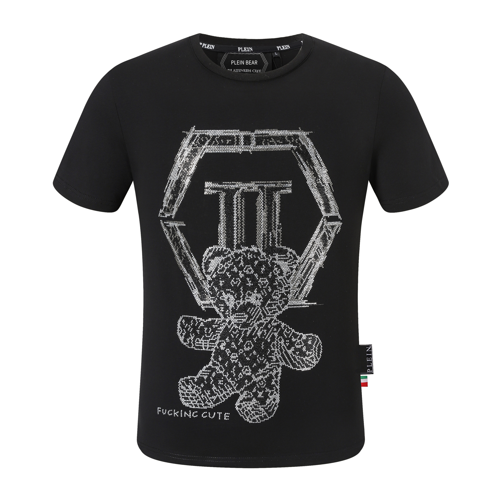 

PLEIN BEAR T SHIRT Mens Designer Tshirts Brand Clothing Rhinestone PP Skull Men T-SHIRT ROUND NECK SS TEDDY GLASS AND PLEIN WITH CRYSTALS Hip Hop Tshirt Top Tees 161208, White