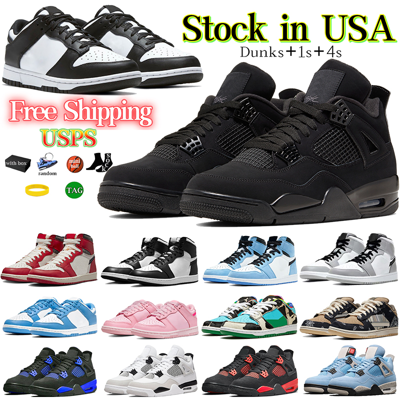 

Delivery Fast 1s 4s Men Basketball Shoes Mens Womens Black Cat University Blue Dunksb White Black Panda Local Warehouse Designer Sneakers Trainers Stock in USA, 24 shattered backboard 3.0