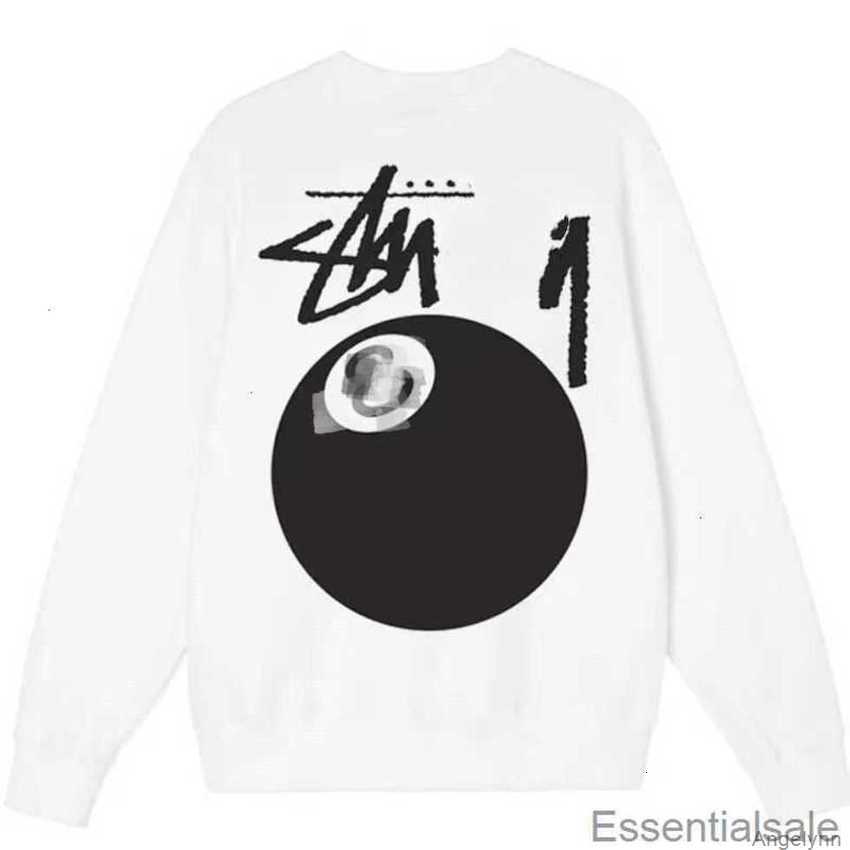 Designer Luxury Fashion Brand Stussys Mens Hoody Classic World Tour Black 8 Ball Basic Men's and Women's Couple Crew Neck Sweater Coat Ntl