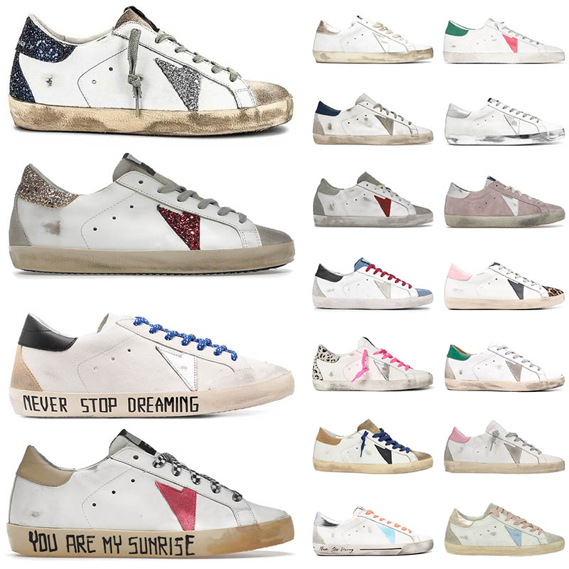 

golden goose sneakers dress shoes women men Golden Goose. superstar dirty super star black white pink green flat heel des chaussures trainers designer big size 35-46, A22 university red 36-45