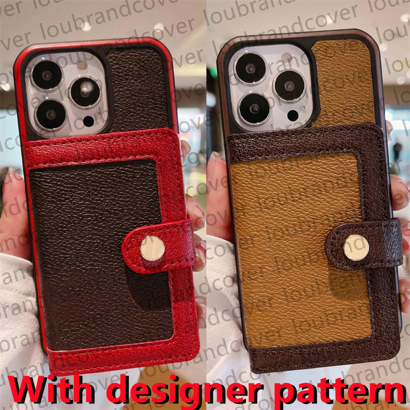 

Cell Phone Case Designer Card Holder Wallet Mobile Cover for iPhone 14 13 12 11 Pro Max 14plus 13pro 12pro X XR XS 7 8 Plus 14pro Luxury Original Monogram Print Cases, Gift box