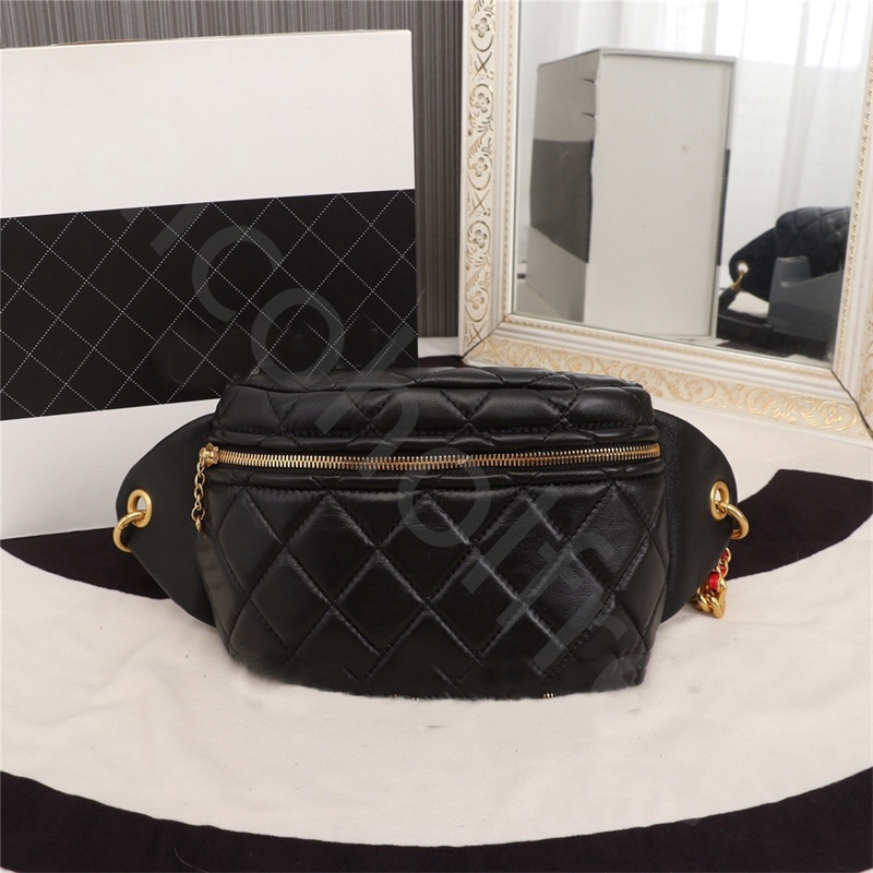 

Luxury designer waist bag Soft top layer Lambskin belt bag Classical Diamond pattern wallet Convenient light C hannel wallet, Make up the difference