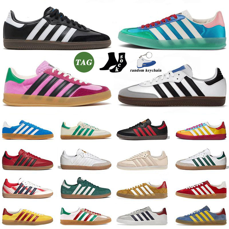 

Original Samba Og Vegan Gazelle Casual Sports shoes Mens Womens Classic Pink Velvet Black White Gum Wales Bonner Cream Blue Plate-forme Outdoor Trainers Sneakers, No box