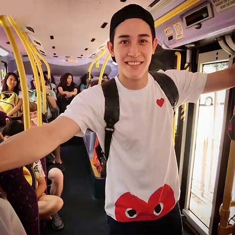 

2023 Fashion Mens T Shirt Designer half Red Heart Shirt Casual Women Shirts High Quanlity TShirts Cotton Embroidery Short Sleeve Summer Tee, 01
