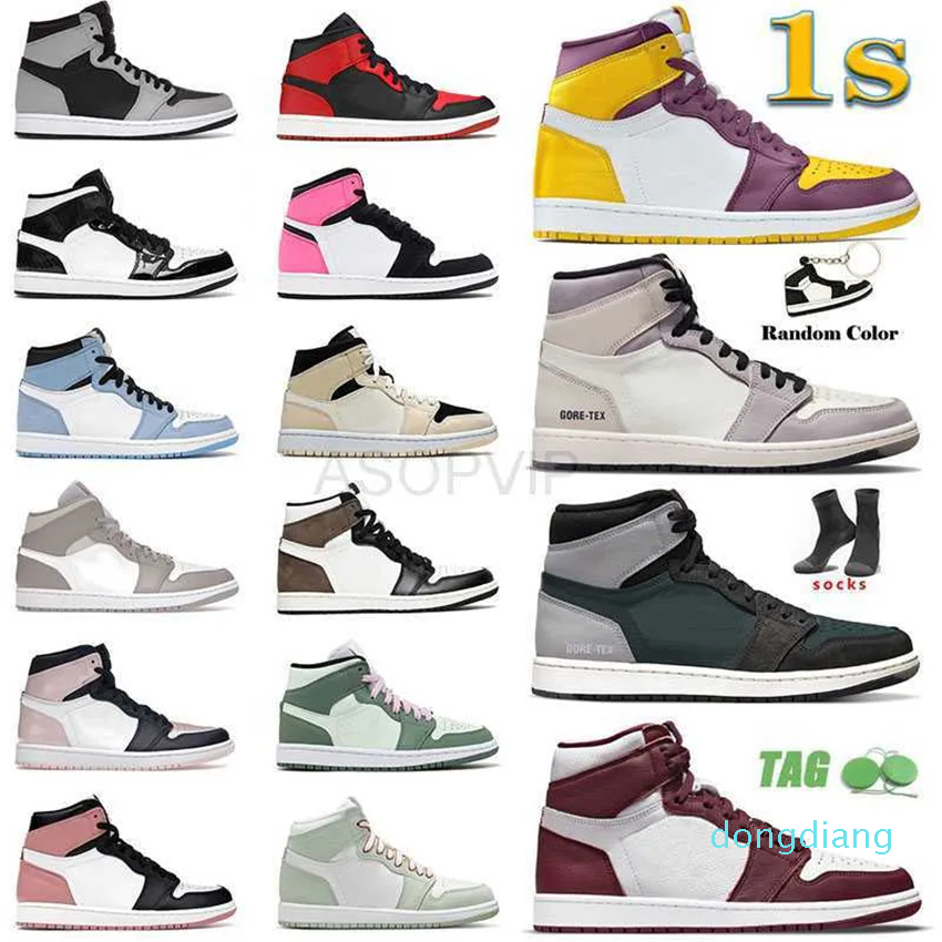 

designer shoes 2023 New Arrival Jumpman 1 1s Basketball Shoes Authentic For Mens High Quality Bordeaux University Blue Mid Dutch Green, 36-46 mid carbon fiber