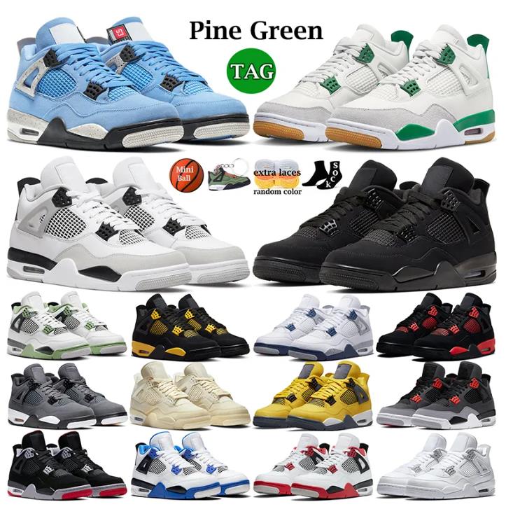 

4 basketball shoes for men women 4s Military Black Cat Sail Red Thunder White Oreo Cactus Jack Blue University Infrared Cool Grey mens sports sneakers, #0