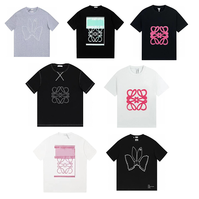 

Mens T-Shirts Designer men womens loewe t shirt tops women Loose Oversized shirts Tees pure cotton short sleeve trend street clothe Mens black tshirts, 10
