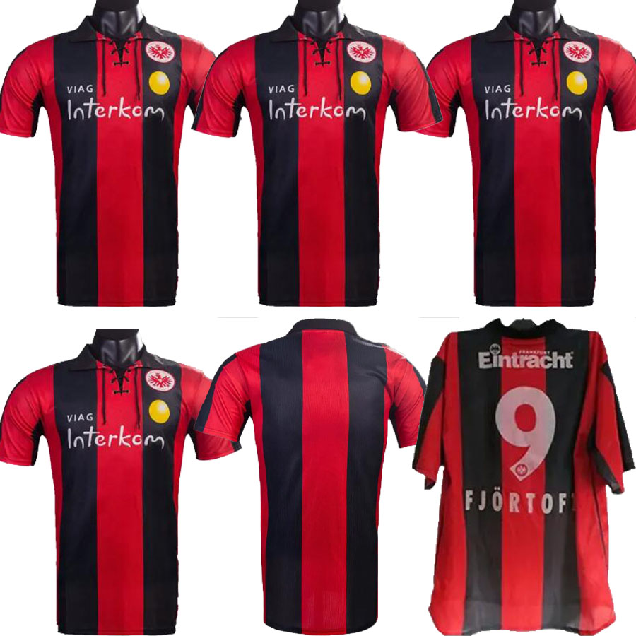 

1998 1999 Retro classic Soccer jerseys Eintracht Frankfurt 99 00 Fjortoft Heldt Yang Chen Salou Guie-Mien vintage Football Shirt, Red