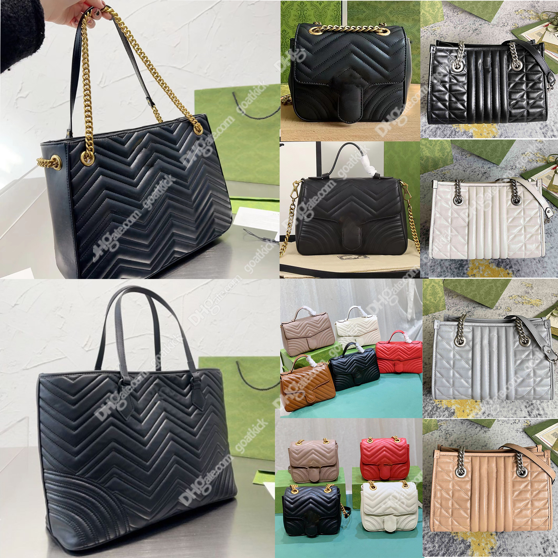 

Marmont Large Tote Bag Marmont Small Shoulder Bags Designer Handbag Women Fashion Classic Cross Body Luxuries Leather Purses Messenger Totes Shoulder Wallets, 22