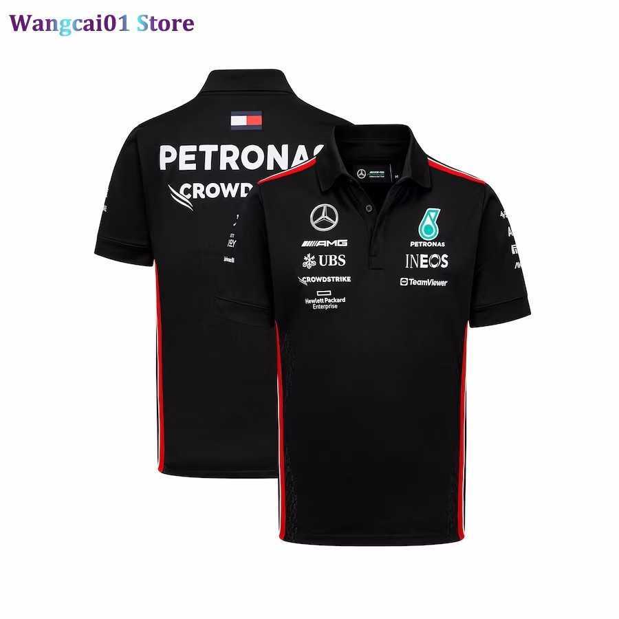 

F1 2023 Team Polo - Black Petronas Designer Men's t Shirts Luxury Mercedes Amg Top F1 Formula One Racing Polos Women Casual Short Seve T-shirts 0323H23, 2023 team t-shirt