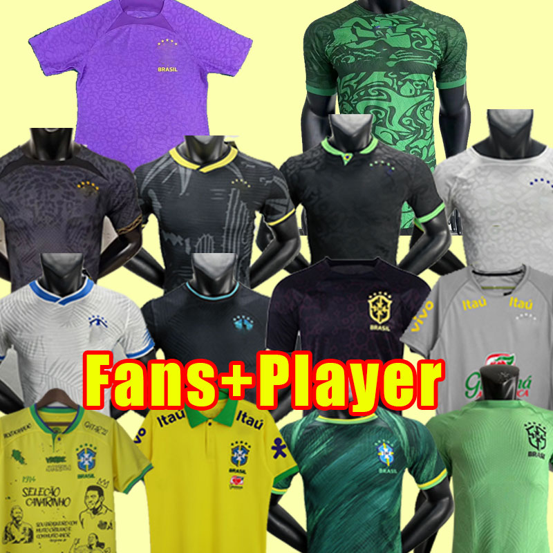 

2022 soccer jerseys Camiseta de futbol brazils 2023 football shirt NEYMAR JR VINI SILVA fans player version brasil 22 23 maillot de foot PELE polo goalkeeper training