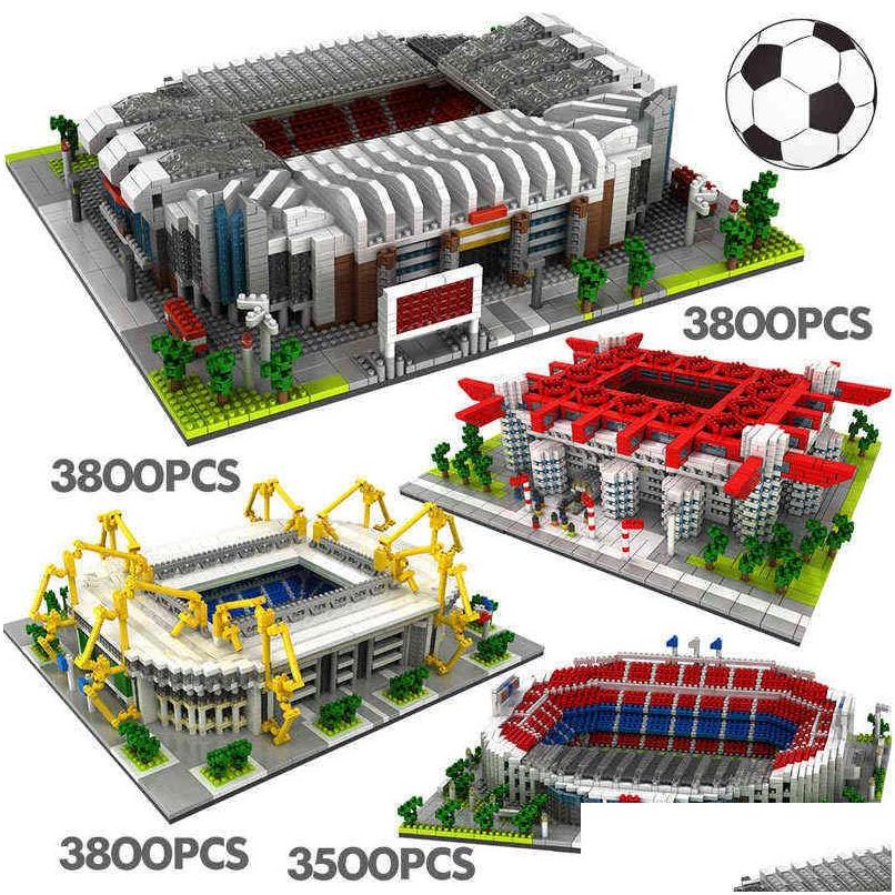 

Blocks Mini Famous Architecture Football Field Building Camp Nou Signal Lduna Park Model Bricks Toys For Children J220624 Drop Deliv Dhnwu